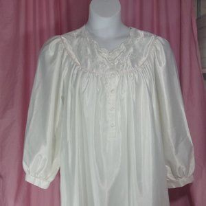 Aria Nightgown Long Satin Brushed Lined Size M